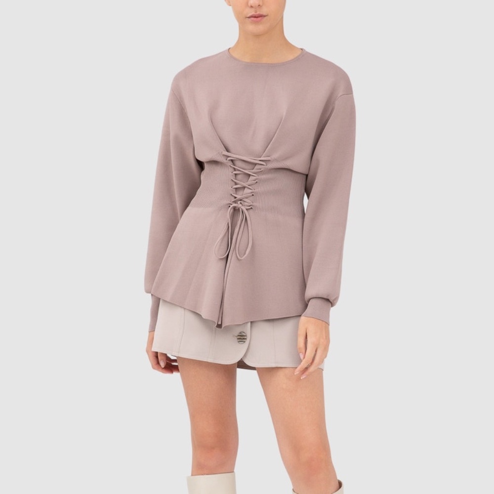 C/MEO COLLECTIVE Falling Knit Jumper Dusty Beige